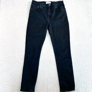 Reformation High Rise Black Skinny Jeans Size 30 Stretch Denim Comfy Classic Lux